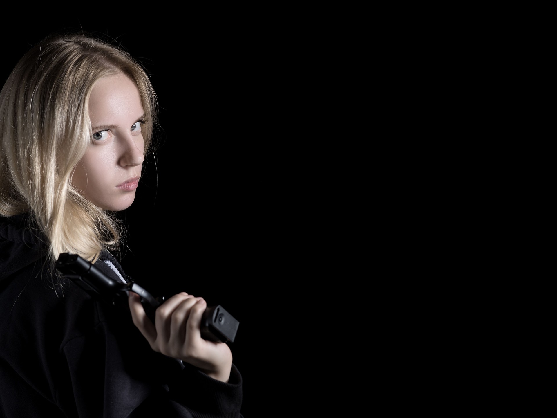 girl with gun